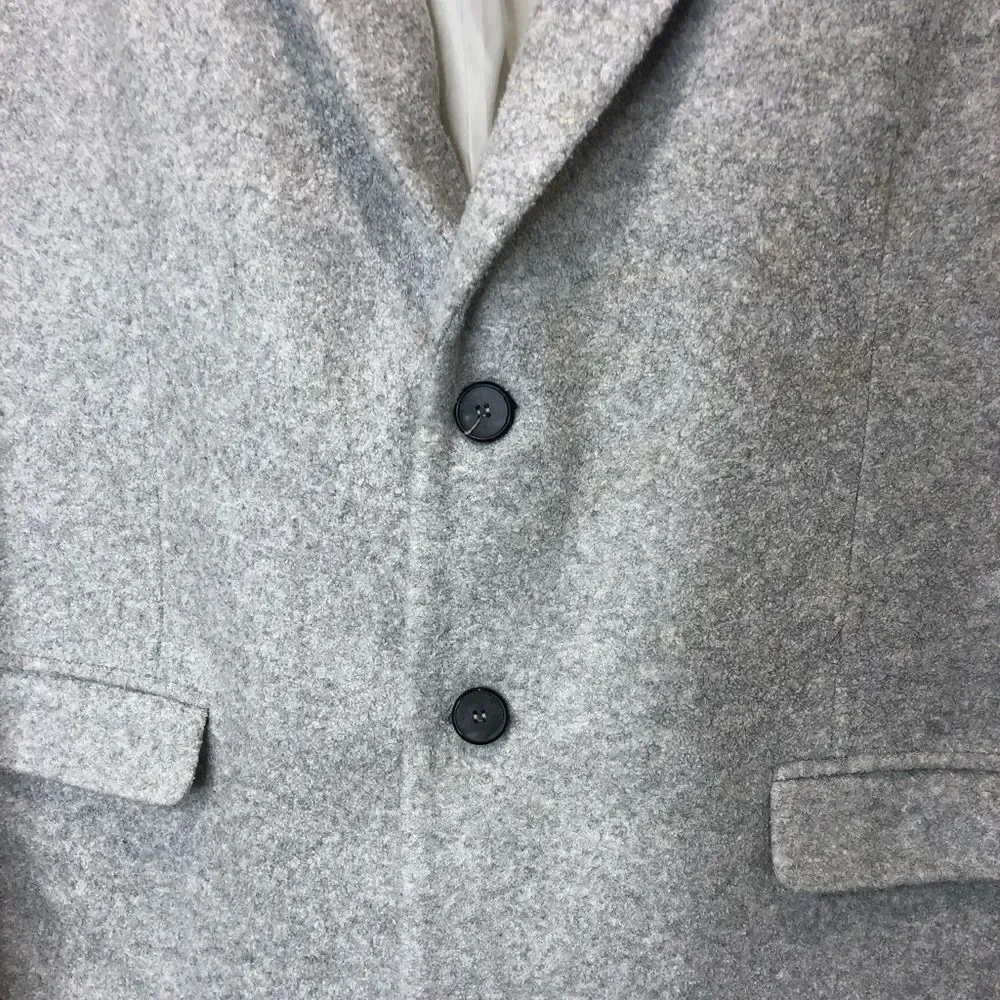 Zara wool blend 2 button grey blazer suit jacket, size 44